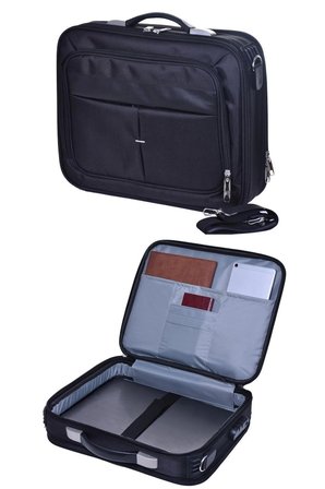 Notebook Canta ve Kiliflari Lux Kasali 17 Inc Bilgisayar Uyumlu Laptop Cantasi Siyah GALB Leather