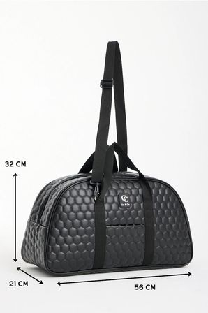 Bavul Valiz Seyahat Cantasi Siyah Kabin Boy Kapitone Suni Deri Cantasi GALB Leather