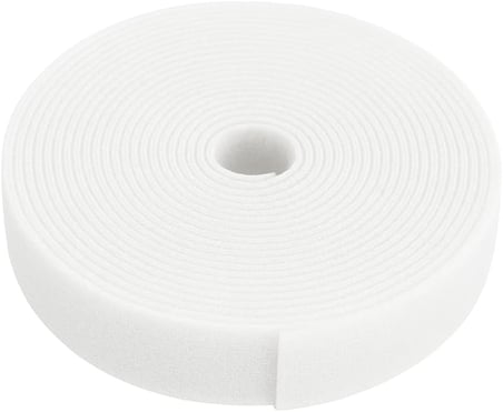 Cırt Cırt Sabitleyici Kablo Düzenleyici - 5 Metre x 1cm | Kolay Kullanım, Bahçe ve Ev İçin Pratik Çözüm (Beyaz)