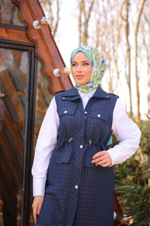KAPİTONE YELEK - LACİVERT
