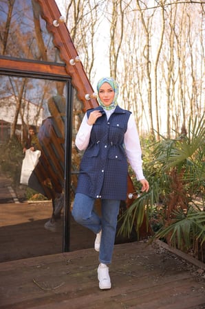 KAPİTONE YELEK - LACİVERT