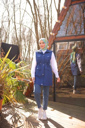 KAPİTONE YELEK - İNDİGO