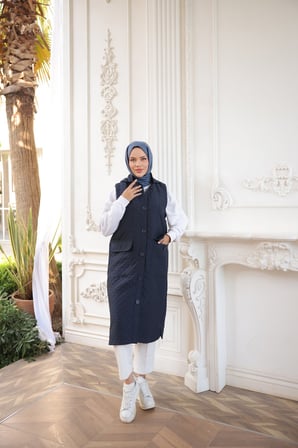 KAPİTONE YELEK - LACİVERT