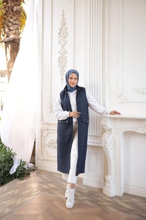 KAPİTONE YELEK - LACİVERT