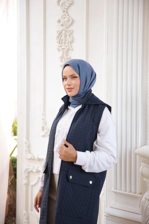 KAPİTONE YELEK - LACİVERT