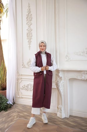 KAPİTONE YELEK - BORDO