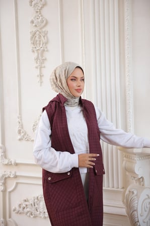 KAPİTONE YELEK - BORDO