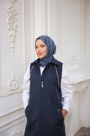 KAPİTONE YELEK - LACİVERT