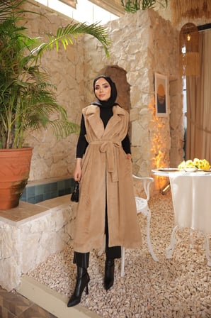 PELUŞ YELEK - BİSKÜVİ