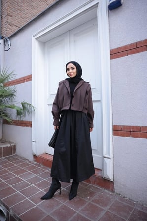 BOMBER CEKET - KAHVERENGİ