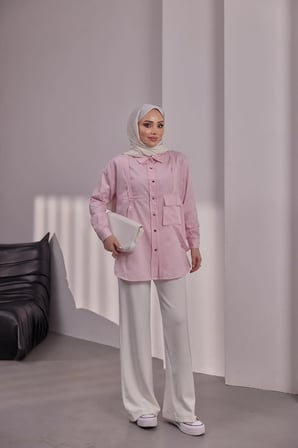 GÖMLEK - PEMBE