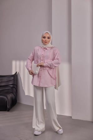 GÖMLEK - PEMBE
