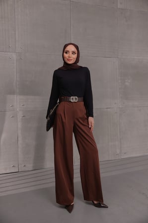 PANTOLON - KAHVERENGİ