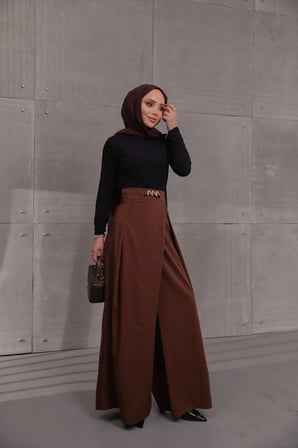 PANTOLON - KAHVERENGİ