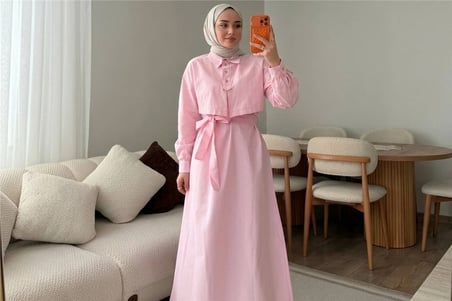 ELBİSE - PEMBE