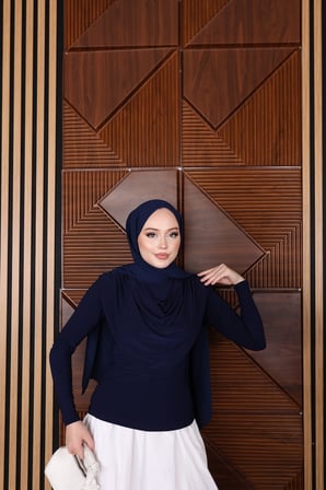 BLUZ - LACİVERT
