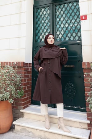 TRENCKOT - KAHVERENGİ