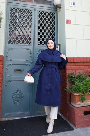 TRENCKOT - LACİVERT