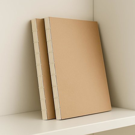Özel Tasarım Kraft Kapaklı A4 Defter - 180 Derece Açılabilir, Sırtı Dikişli,%100 El İşçiliği, Ofis, Okul, Günlük Kullanım İçin İdeal Defter (Noktalı)
