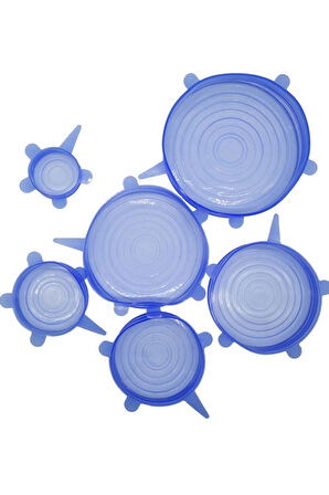Tazeliği Koruyan 6&apos;lı Silikon Streç Gıda Saklama Koruma Kapakları (4172)