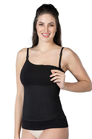Siyah Emay 1402 Modal Cotton Emzirme Atlet Korse