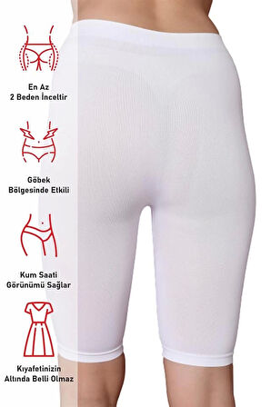 Beyaz Emay 3856 Soft Kapri Tayt