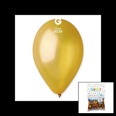 GM-110-39 METALİK - ALTIN BALON 11&amp;apos;&amp;apos; - 28CM - 100 PARÇA (4172)