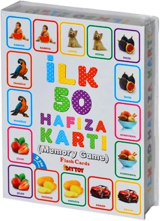 Oyuncak Minik Bebeğimin İlk 50 Hafıza Kartları Zeka Kartı Flash Kart Eğitici El Göz Koordinasyonu