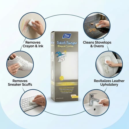 Titiz TP-435 Magical Sponge Sihirli Temizlik Süngeri 2'li Paket