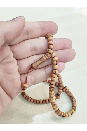 Zeytin Ağacı Tekerlek Kesim 8x6mm  Namaz Tesbihi