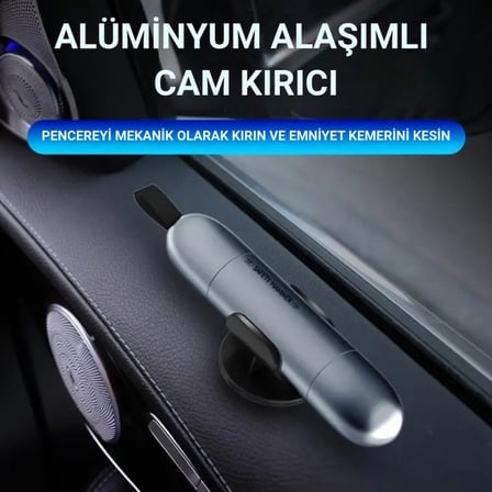 Araç Emniyet Kemer Kesici Ve Araç Cam Kırıcı Araç Emniyet Çekici Araç Acil Durum Kiti Sharp Tool Safety Hammer Siyah