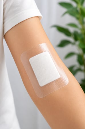 Octacare Su Geçirmez Pedli Şeffaf Pu Film Steril Yara Örtüsü Banyo Bandı 5cm×7,5cm (50 Adet)