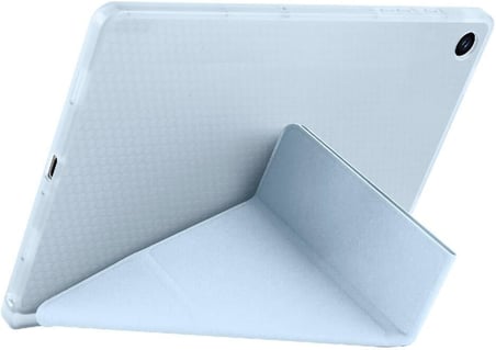 Galaxy A11+ Plus Uyumlu Standlı Tablet Kılıfı + Kablosuz Klavye Mouse Set (Mavi)