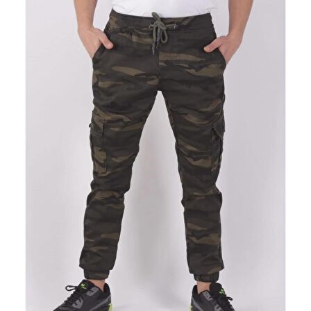 QUITS KIDS Bel Ve Paça Lastikli,kargo Cepli Kamuflaj Desen Pantolon-91000