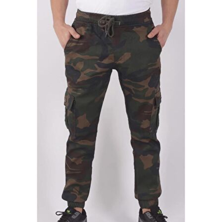 QUITS KIDS Bel Ve Paça Lastikli,kargo Cepli Kamuflaj Desen Pantolon-91000