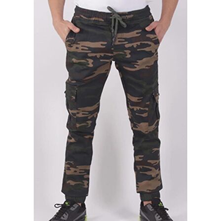 QUITS KIDS Bel Ve Paça Lastikli,kargo Cepli Kamuflaj Desen Pantolon-91000