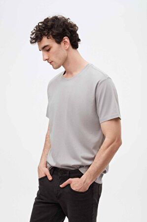 Ds Damat Slim Fit Gri %100 Pamuk T-Shirt 4HC141996753M