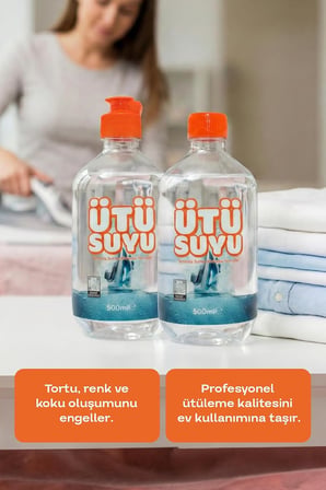 Zahmetsiz, Kolay ve Hızlı Ütüleme 2 Adet 500 ml - Ütü, Buhar Kazanlı Ütü ve Kırışık Giderici Ütüler Için