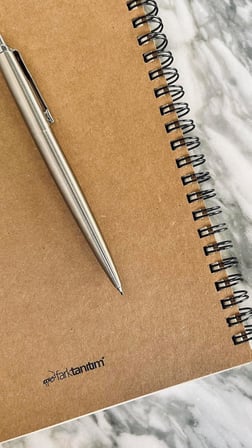 Spiralli Notebook, Kraft Kapaklı, A5 Boyutunda (15x21 cm), 100 Yaprak (Çizgili)