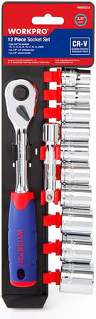 WP202557 12 Parça 3/8’’ CR-V Metrik Profesyonel Lokma Takımı
