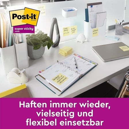 Super Sticky Notes Kanarya Sarısı, 6 Bloklu Paket, Blok Başına 90 Yaprak, 76 Mm X 76 Mm, Renk: Sarı - Notlar, Yapılacaklar Listeleri Ve Hatıralar İçin Ekstra Güçlü Yapışkan Not Kağıdı