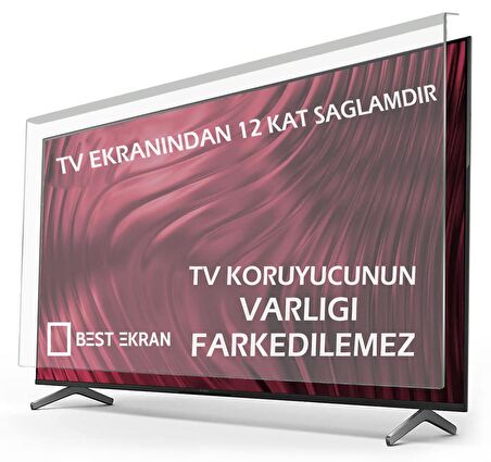 Grundig 65 GHQ 9100 Tv Ekran Koruyucu - Grundig 65" inç Qled Ekran Koruyucu 65GHQ9100