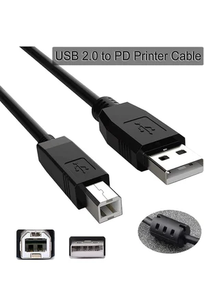 Yazıcı Kablosu Ara Printer Usb Bağlantı Bağlama Kablo Network Lazer Hp Canon Brother Kablosu 1.5 Mt