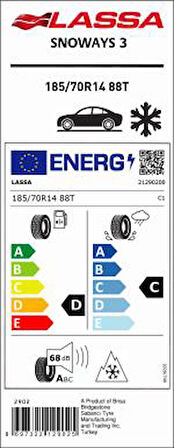 185/70R14 88T SNOWAYS 3 LASSA