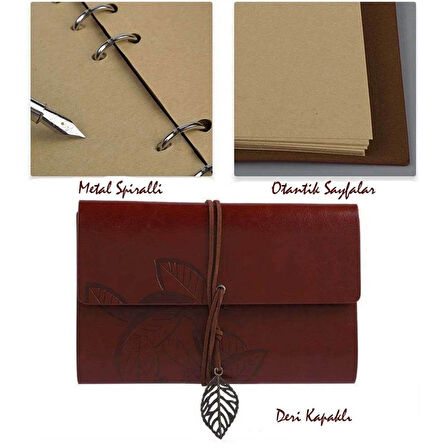 Kişiye Özel  Kutulu  Divit Kalem ve Deri Kaplı Anı Defteri