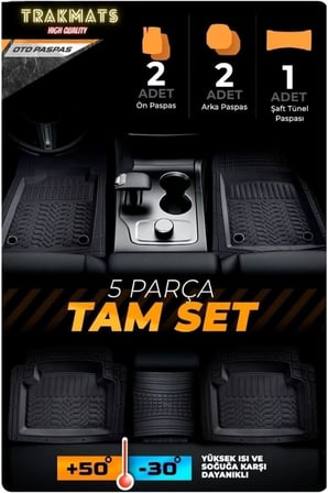 TRAKMATS (kyb29250) 2016 4D UNİVERSAL ESTETİK VE KONFORLU OTO PASPAS ADK SİYAH Peugeot 508 Sedan Allure ile uyumlu