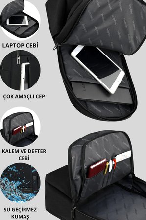 Notebook Canta ve Kiliflari Siyah GALB Leather