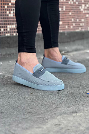 WG060 Gri Triko Babet Erkek Casual Ayakkabı