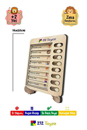 212toyzz Çocuk Günlük yapılacaklar rutin Listesi 