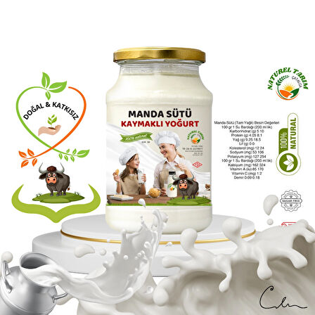 NATUREL MANDA SÜTÜ KAYMAKLI YOĞURT